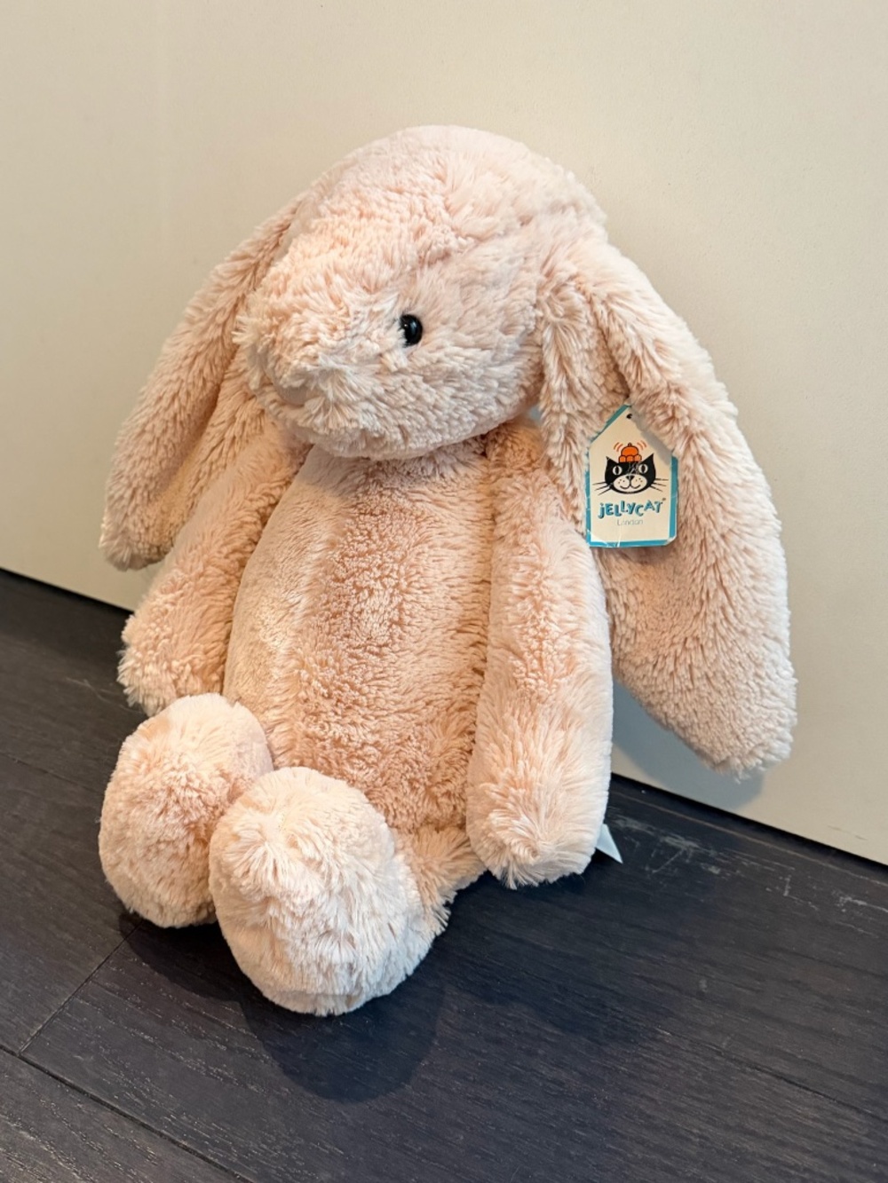 BNWT RETIRED RARE Jellycat Bashful Blush Bunny Stuffed large 15” BAL2BBLU cute